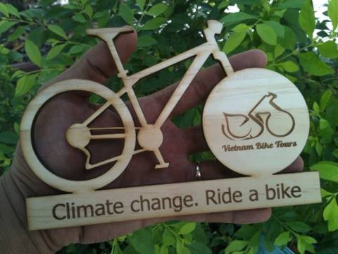 Vietnam Bike Tours' wooden bicycle souvenir