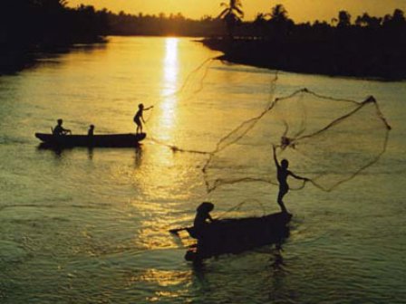 Sunset on the river/BIKING 11 days/10nights - SAIGON to HA NOI 